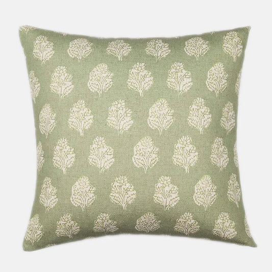 Apple Green Floral Cushion