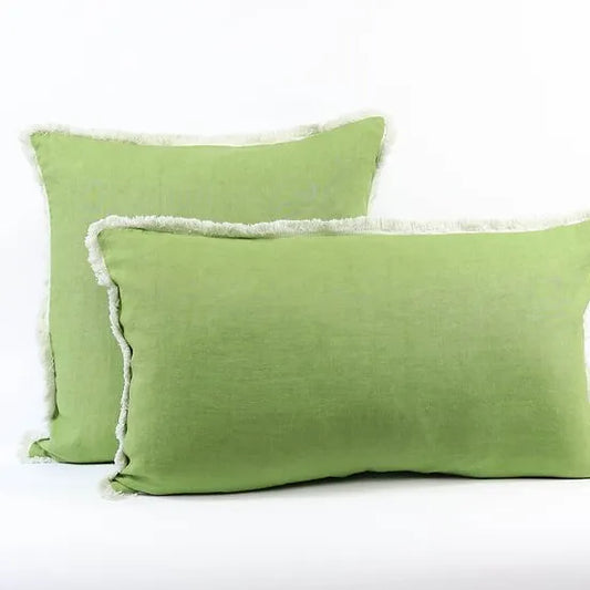 Apple Green Linen Cushions