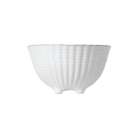 White Stoneware Shell Bowl