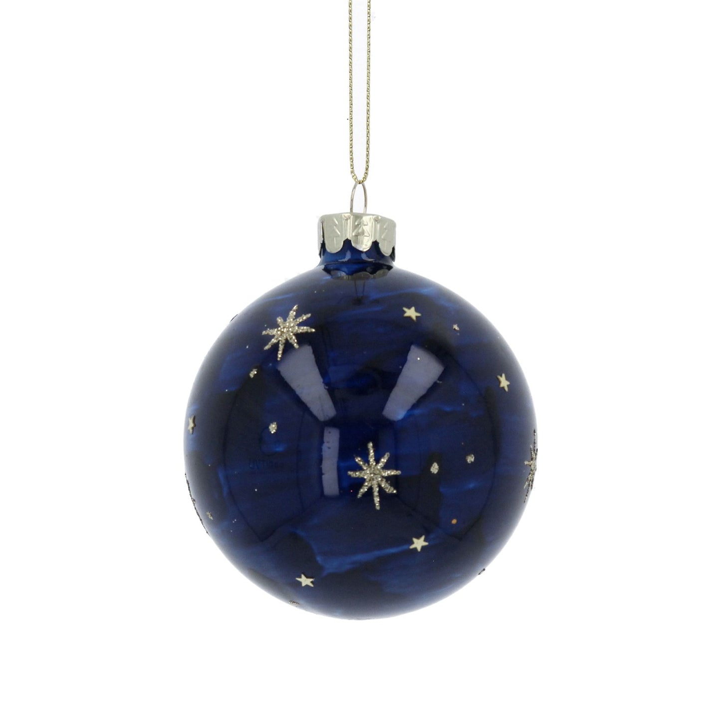 Indigo & Gold Star Bauble