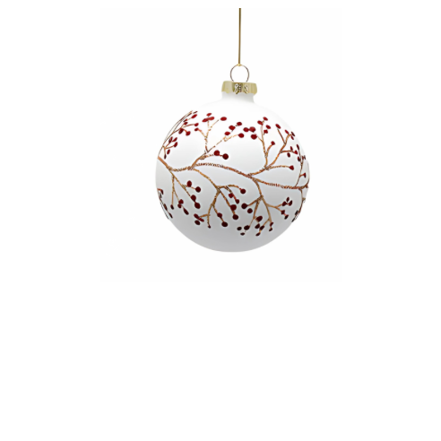 White Sprig Bauble  2 Designs