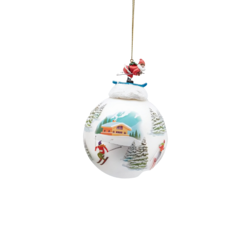 Ski Fun Glass Bauble 3 Designs