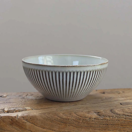 Stripe Stoneware Bowl