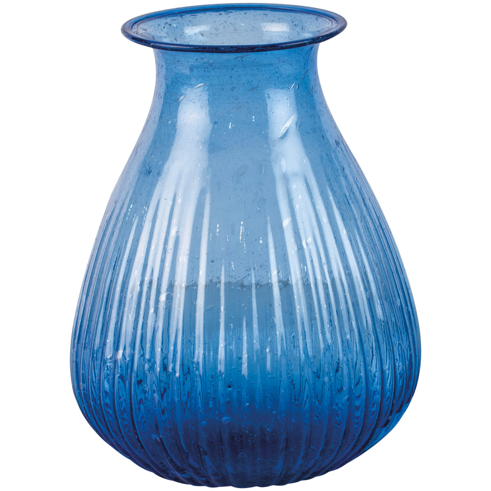 Riviera Blue Glass Vase