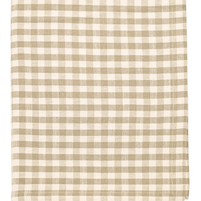 Taupe Gingham Tablecloth (two sizes)