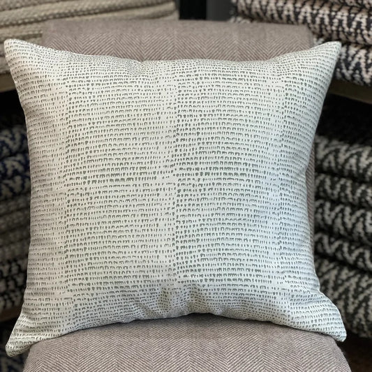 Seafoam Handblocked Linen Cushion