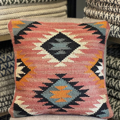 Pink Wool Kilim Cushion