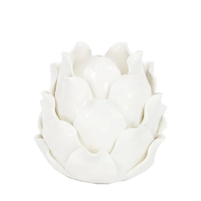 Ceramic Artichoke Votive White