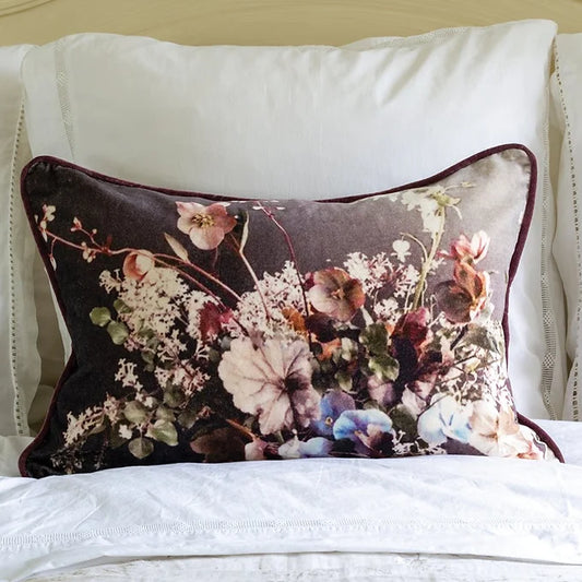 Velvet Hellebore Cushion Cover