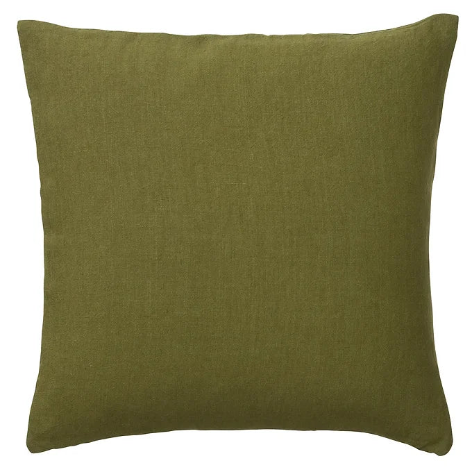 Olive Green Linen Cushion