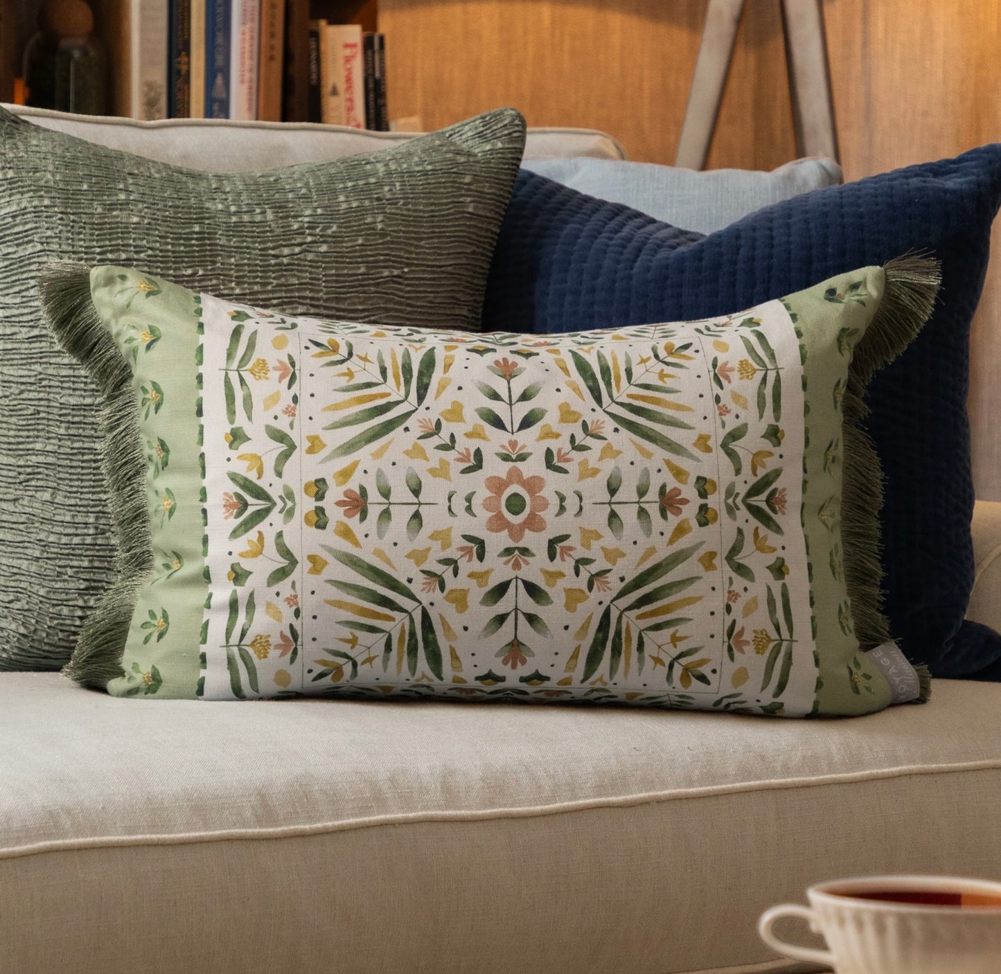 Sage Kari Printed Cushion