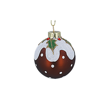 Christmas Pudding Bauble  2 Sizes