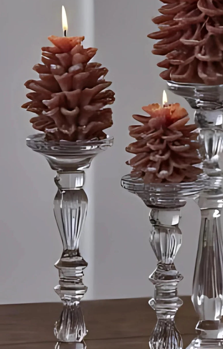 Christmas Pine Cone Candle  2 Sizes