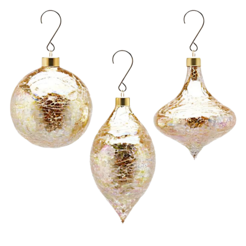 Gold Glass Bauble 3 Designs