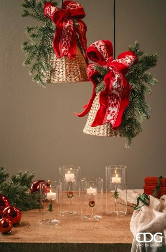 Glass Wreath Votive Holders  2 Sizes