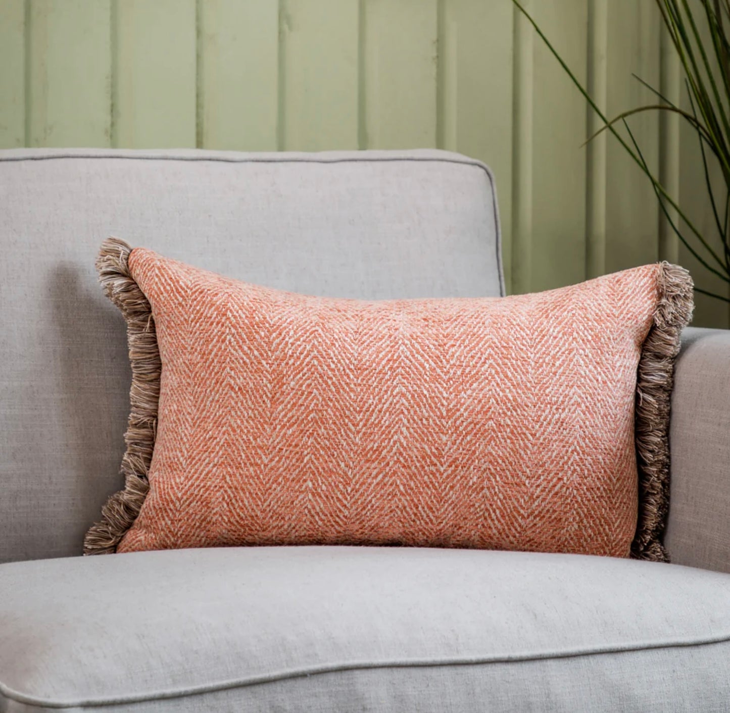 Coral Oryx Cushion