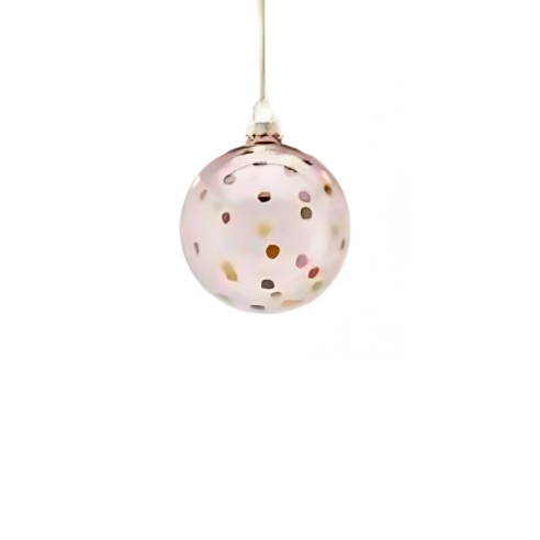 Hand Painted Spot Glass Bauble 3 Colours