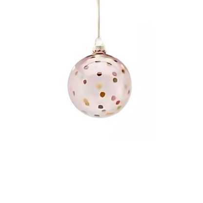 Hand Painted Spot Glass Bauble 3 Colours