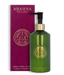 Abahna Hand & Body Lotion.  Frangipani & Orange Blossom