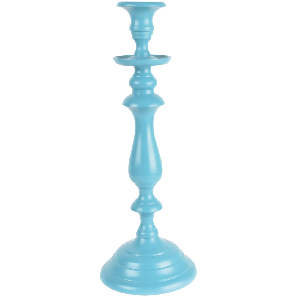 Turquoise Blue Glazed Candlestick