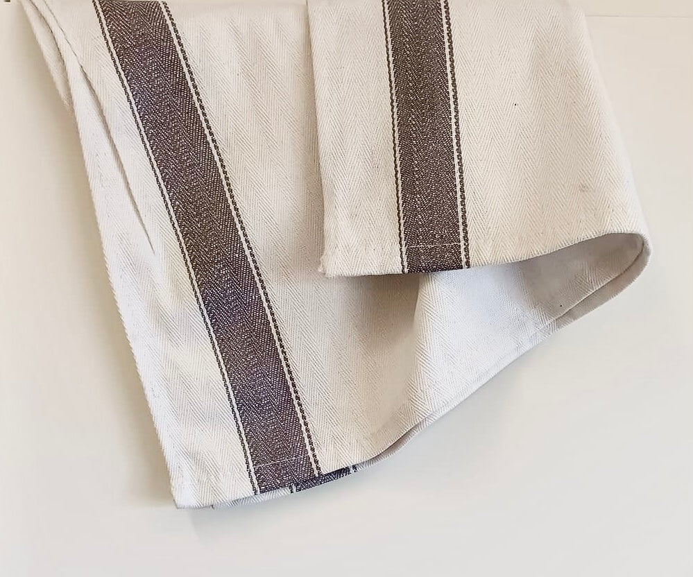 Commercial Grade Cotton Napkin Grey Stripe