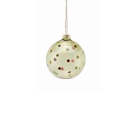 Hand Painted Spot Glass Bauble 3 Colours