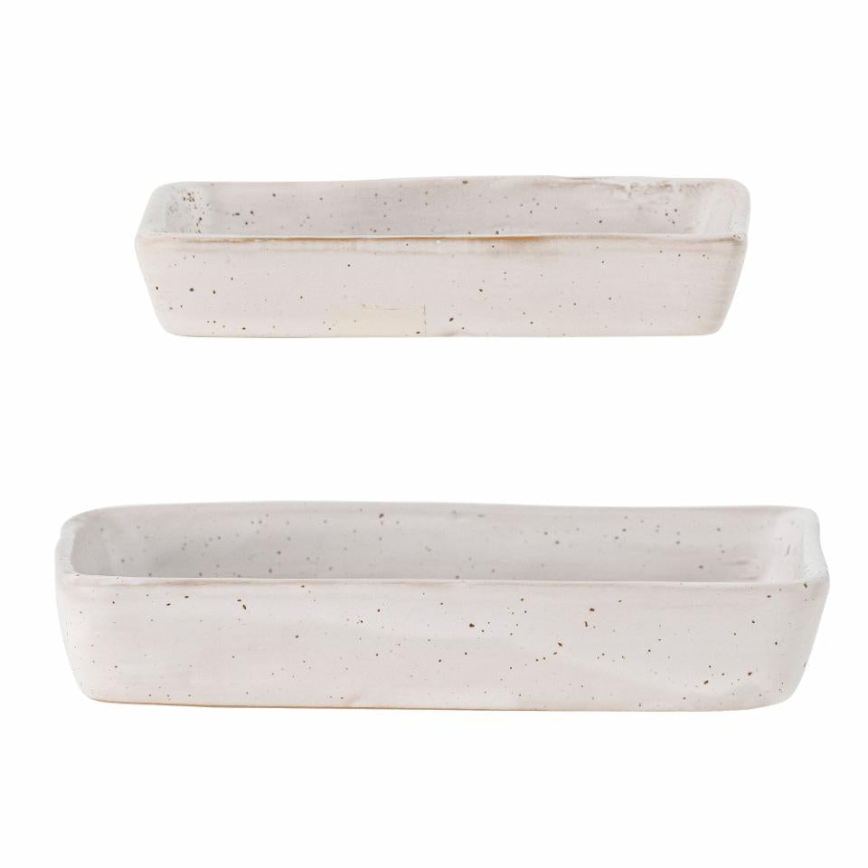 Flora Decorative Stoneware Dish  2 Sizes