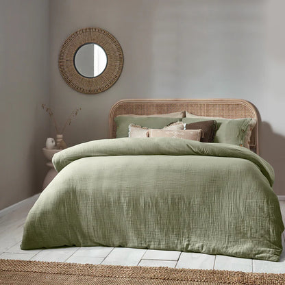 Green Muslin Duvet Set