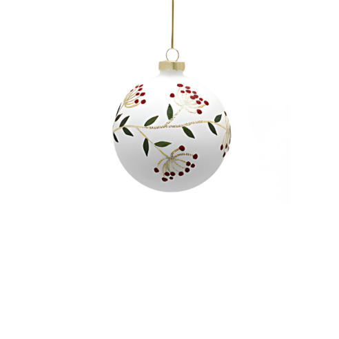 White Sprig Bauble  2 Designs