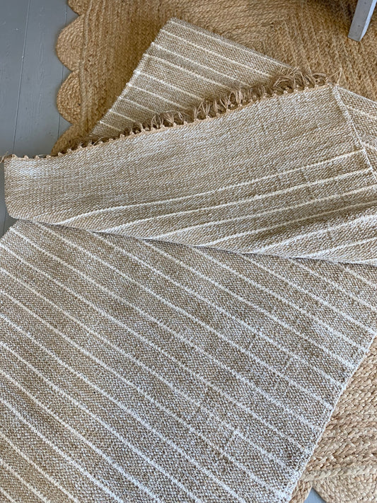 Natural Stripe Jute Rug