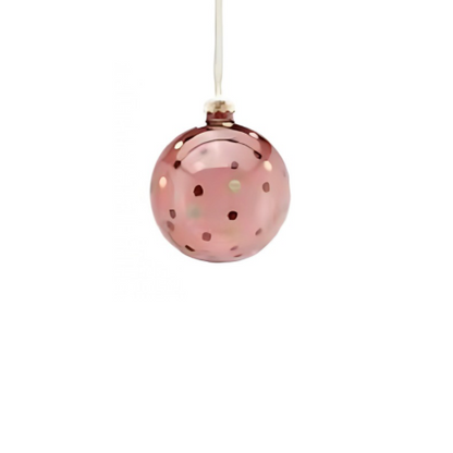 Hand Painted Spot Glass Bauble 3 Colours