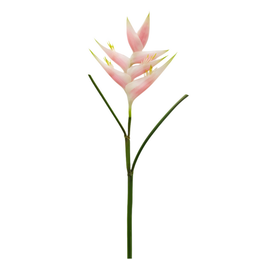 Pale Pink Faux Heliconia Stem