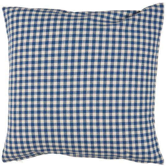 Indigo Gingham Cushion