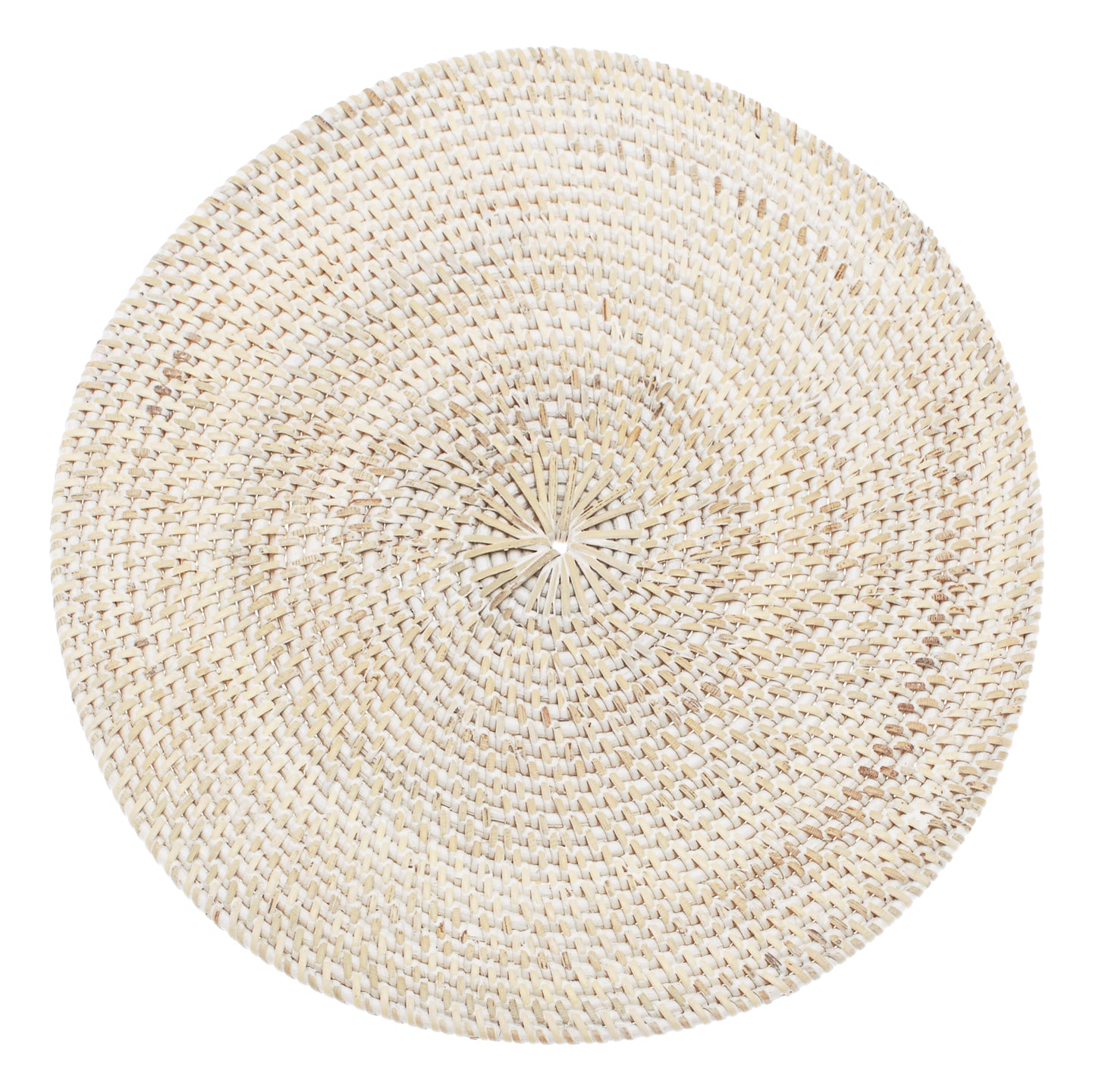 White Rattan Placemats Set of Two
