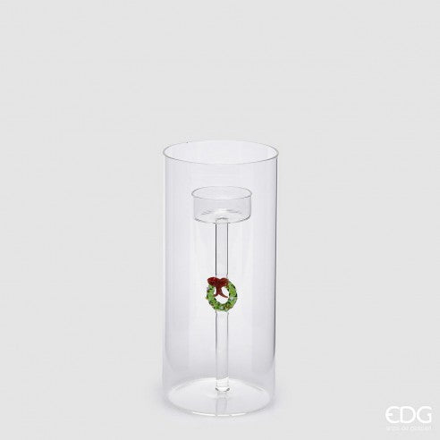 Glass Wreath Votive Holders  2 Sizes