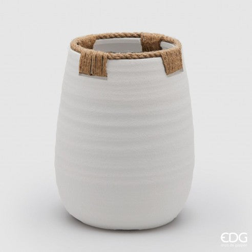 Pale Taupe Terracotta Vase