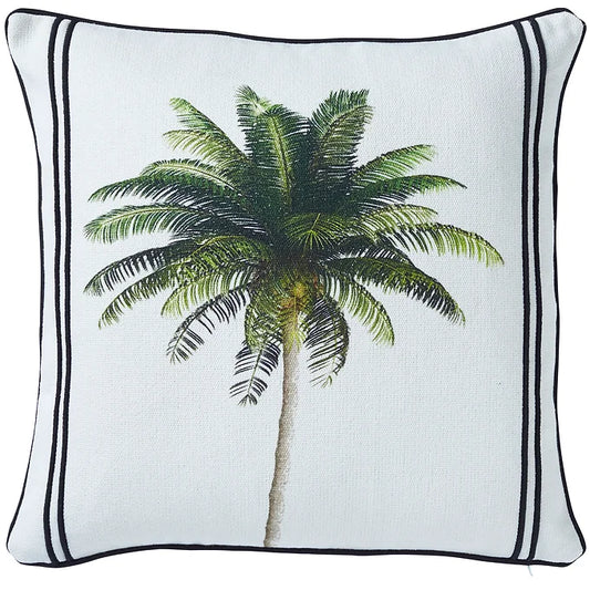 Palm Tree Cushion with Stripe